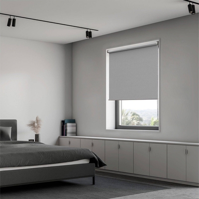 CORTINA ROLLER BLACKOUT 100 cm/96 cm x 160 cm POLIESTER GRIS ASTELLA