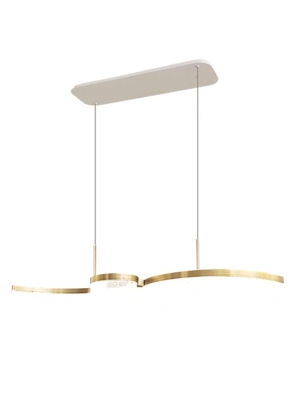 LAMPARA PENDANT INTERIOR LED 47 W 4 800 lm LUZ CALIDA DISEÑO ACRILICO DORADO