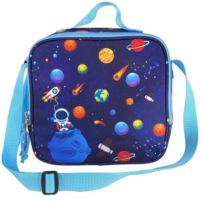 LONCHERA INFANTIL MULTICOLOR DISEÑO ESPACIAL IMPERMEABLE