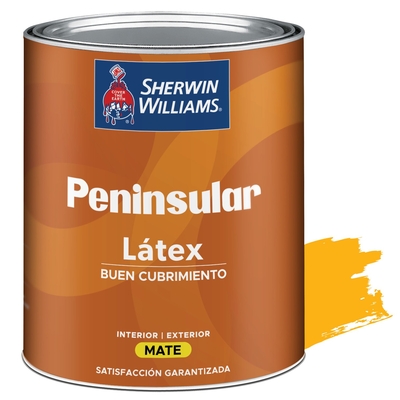 PINTURA LATEX PARA USO EXTERIOR / INTERIOR AMARILLO FIESTA PENINSULAR LATEX MATE
