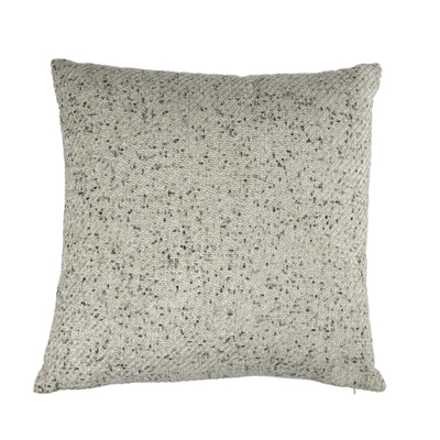 COJIN DECORATIVO 45 cm x 45 cm POLIESTER BLANCO CON PUNTOS