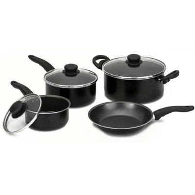 BATERIA DE COCINA ALUMINIO NEGRO