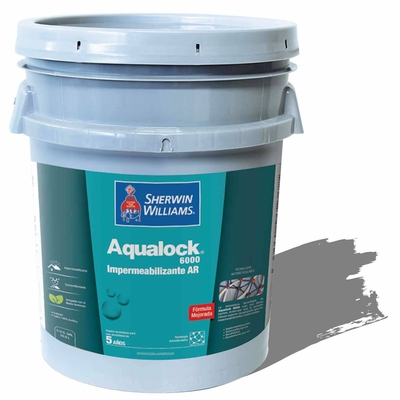 IMPERMEABILIZANTE Y TERMOREFLECTANTE PARA TECHO LOSAS Y PAREDES GRIS SATINADO AQUALOCK 6000 AR