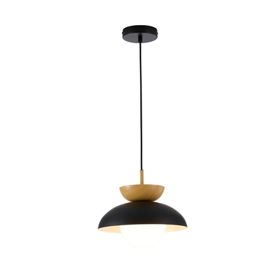 LAMPARA PENDANT INTERIOR LED 1 LUZ METAL NEGRO