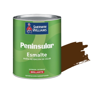 PINTURA ESMALTE PARA USO EXTERIOR / INTERIOR CHOCOLATE BRILLANTE PENINSULAR ESMALTE