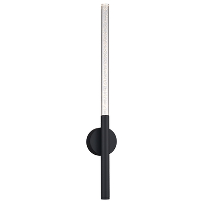 LAMPARA APLIQUE PARED LED 7 W LUZ CALIDA DISEÑO LINEAL ACABADO NEGRO