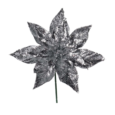 PICK NAVIDAD 23 cm x 20 cm PLATA BRILLANTE
