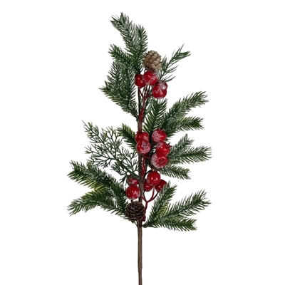 RAMA NAVIDAD CEREZA ROJO-VERDE 58 cm