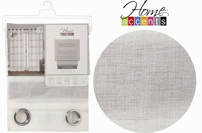 CORTINA LINER PARA SALA 137 cm x 229 cm POLIESTER GRIS SANDRA