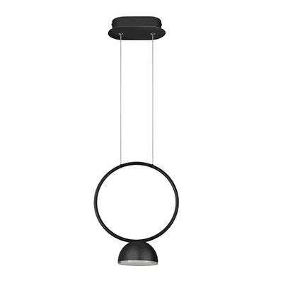LAMPARA PENDANT LED 8 W 630 lm LUZ CALIDA ARO NEGRO IP20