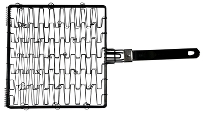 PARRILLA PARA BARBACOA METAL NEGRO CUADRADO 3.30 cm x 30 cm x 31 cm