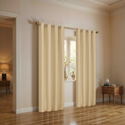 CORTINA PARA SALA 140 cm x 229 cm BEIGE LIMA JACQUARD