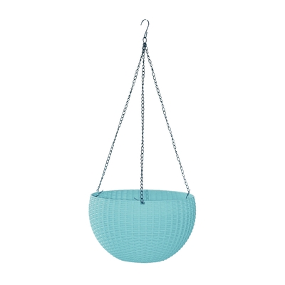 MACETA PARA COLGAR 28 cm x 16 cm PLASTICO CELESTE HANNA
