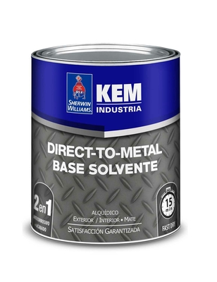ANTICORROSIVO BASE SOLVENTE PARA METAL GRIS RAL 7046 MATE DIRECTO METAL KEM DTM