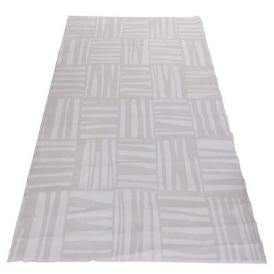 ALFOMBRA PARA SALA 260 cm x 180 cm BEIGE-BLANCO CON LINEAS