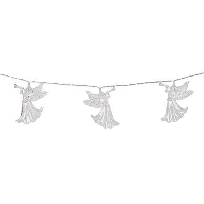 GUIA NAVIDAD LED DECORATIVA ANGEL 10 LUCES BLANCO CALIDO A CONEXION USB 1.90 m