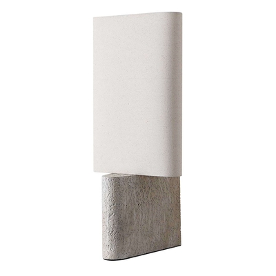 LÁMPARA MESA 1 LUZ E27 DISEÑO RESINA METAL DIFUSOR GRIS