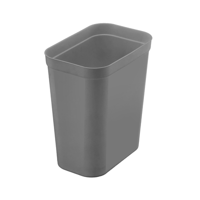 PAPELERO 10 L PLASTICO GRIS RECTANGULAR