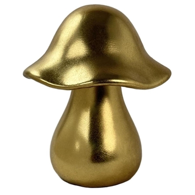 FIGURA HONGO DECORATIVO 23.5 cm x 9.5 cm VIDRIO DORADO