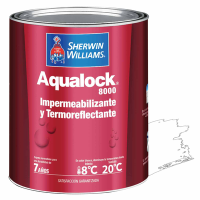 IMPERMEABILIZANTE Y TERMOREFLECTANTE PARA TECHOS LOSAS Y PAREDES AQUALOCK 8000