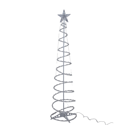 ARBOL LED NAVIDAD ESPIRAL CON ESTRELLA LUZ CALIDA 180 cm