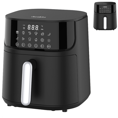 FREIDORA DE AIRE 5.5 L PLASTICO/METAL NEGRO/CROMADO