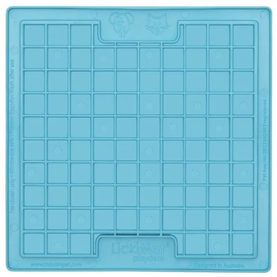 PLATO FLEXIBLE PARA PERRO 23 cm x 20 cm CAUCHO CELESTE ALIMENTACION LENTA