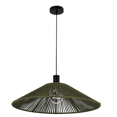 LAMPARA PENDANT 1 LUZ E27 REJILLA GRIS