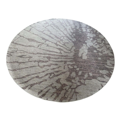 ALFOMBRA PARA SALA 240 cm x 240 cm REDONDO GRIS-CAFE ABSTRACTO