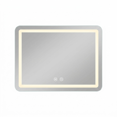ESPEJO PARA BAÑO CON LUZ LED 80 cm x 60 cm CON BOTON TOUCH