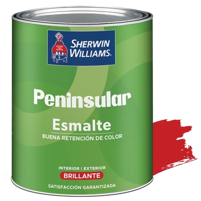 PINTURA ESMALTE PARA USO EXTERIOR / INTERIOR BERMELLON BRILLANTE PENINSULAR ESMALTE