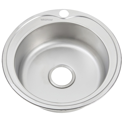 FREGADERO EMPOTRAR ACERO INOXIDABLE REDONDO 1 POCETA 0.47 m x 0.15 m WADFOW
