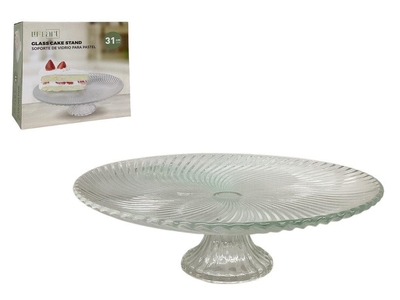 PASTELERA 31 cm x 11.5 cm VIDRIO TRANSPARENTE