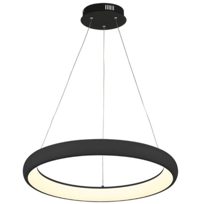 LAMPARA PENDANT LED 38 W LUZ CALIDA ARO NEGRO
