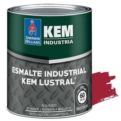 PINTURA ESMALTE ALQUIDICO INDUSTRIAL BERMELLON BRILLANTE KEM LUSTRAL