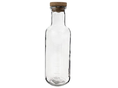 JARRA MULTIUSO 1 L VIDRIO TRANSPARENTE CON TAPA CORCHO