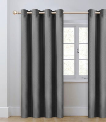 CORTINA PARA SALA 140 cm x 229 cm GRIS OSCURO ROSEVILLE BLACKOUT