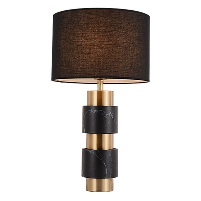 LÁMPARA MESA 1 LUZ E27 BASE CILINDRO DORADO CAFE DIFUSOR CAFE