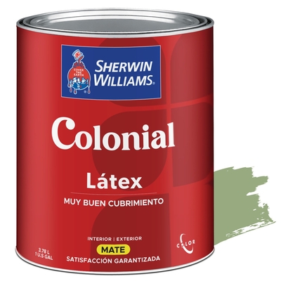 PINTURA LATEX PARA USO EXTERIOR / INTERIOR ALBAHACA COLONIAL LATEX MATE