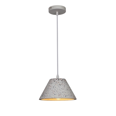 LAMPARA PENDANT INTERIOR LED DISEÑO CEMENTO BLANCO