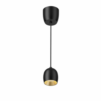 LÁMPARA PENDANT 1 LUZ LED 8W ALUMINIO CAMPANA NEGRO