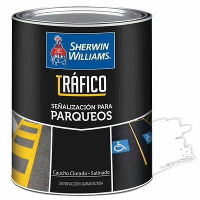 PINTURA CAUCHO CLORADO PARA SEÑALIZACION EN PARQUEOS ACABADO SATINADO