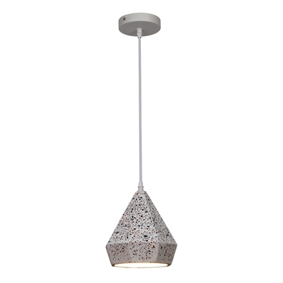 LAMPARA PENDANT INTERIOR LED DISEÑO CEMENTO BLANCO