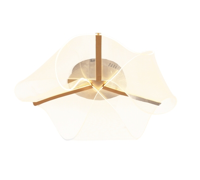 LAMPARA TECHO INTERIOR LED 36 W 3 700 lm LUZ CALIDA DISEÑO ACRILICO DORADO