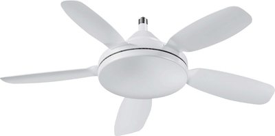 FOCO VENTILADOR LED MOTOR DC 20 W ROSCA E27 5 ASPAS MULTIVOLTAJE LUZ CALIDA NEUTRA FRIA