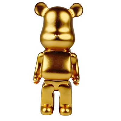 FIGURA OSO DECORATIVO 26.5 cm x 11.8 cm CERAMICA DORADO