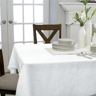 MANTEL PARA MESA 177.8 cm x 304.8 cm POLIESTER BLANCO RECTANGULAR