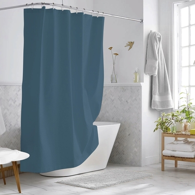 CORTINA MAS LINER PARA BAÑO 177.8 cm x 182.88 cm (70 in x 72 in) POLIESTER/PEVA TURQUESA SOLEI DUSTY