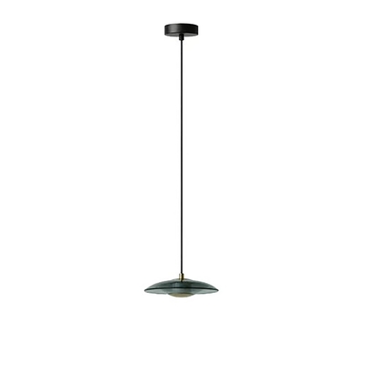 LÁMPARA PENDANT LED LUZ CALIDA DIFUSOR VIDRIO BASE METAL