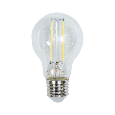 FOCO LED FILAMENTO ROSCA E27 6 W LUZ AMARILLA TRANSPARENTE ATENUABLE